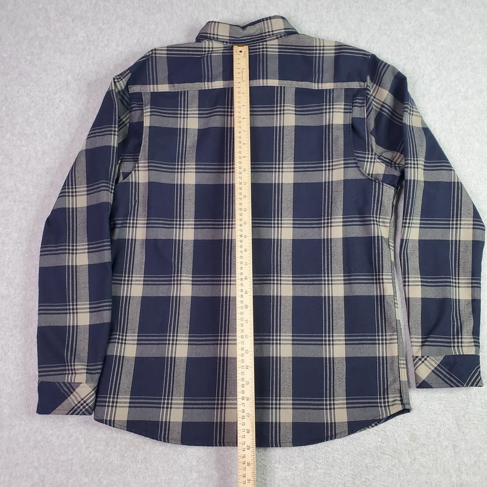 Roark Shirt Mens Large Blue Plaid Flannel Snap Front Long Sleeve Classic RW452 - Picture 9 of 14